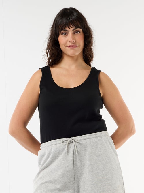 Basic ribgebreide top - Kiabi