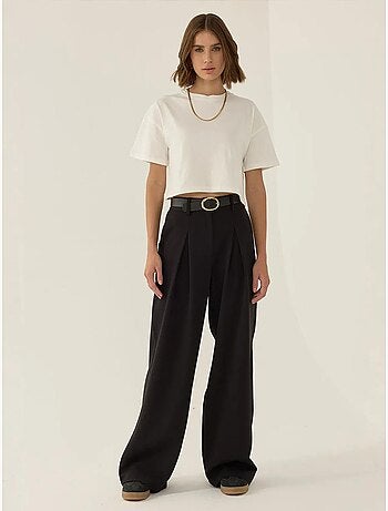 Basic ronde hals crop t-shirt hiccup