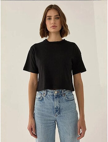 Basic ronde hals crop t-shirt hiccup