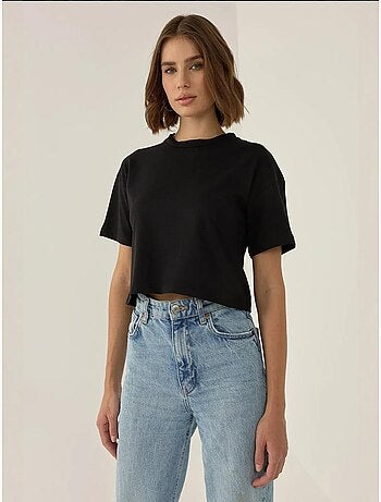 Basic ronde hals crop t-shirt hiccup