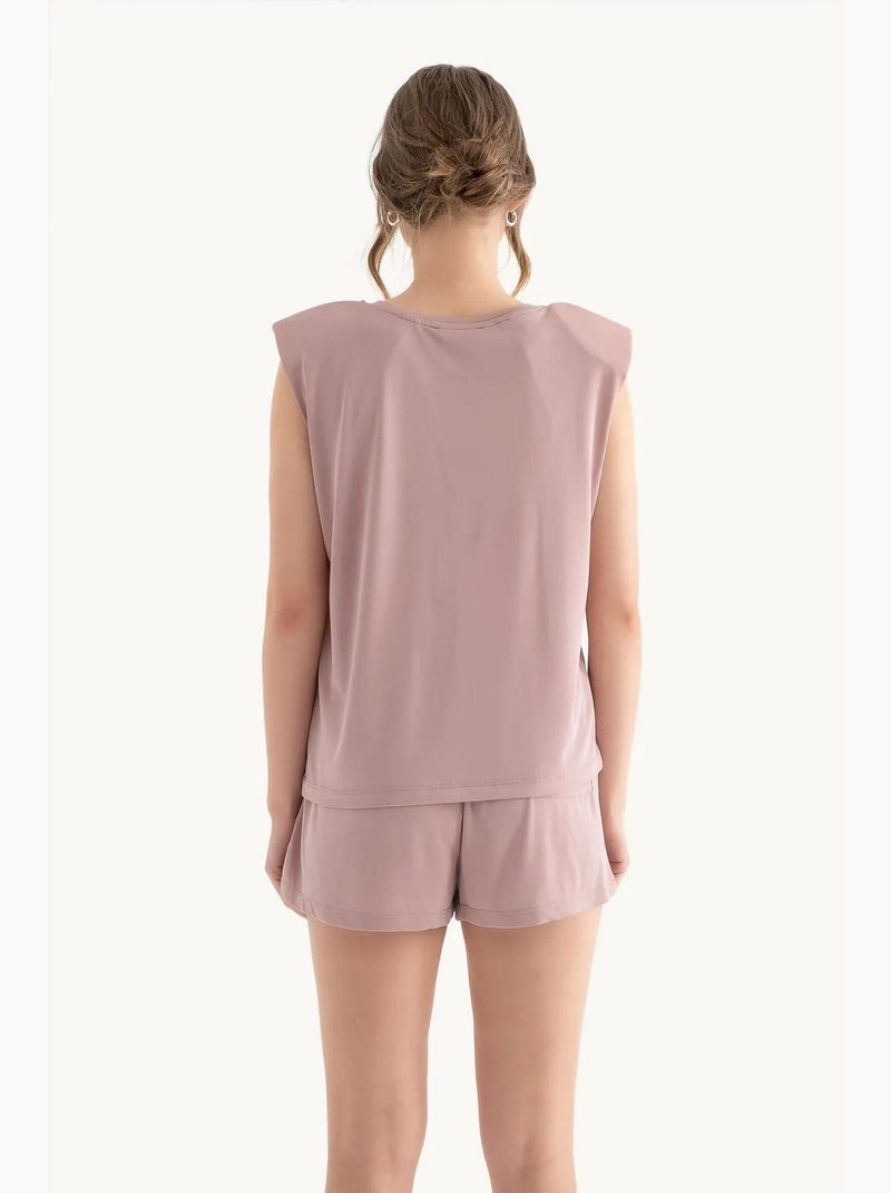 Basic shorts met trekkoord en gemiddelde taille hiccup Roze - Kiabi