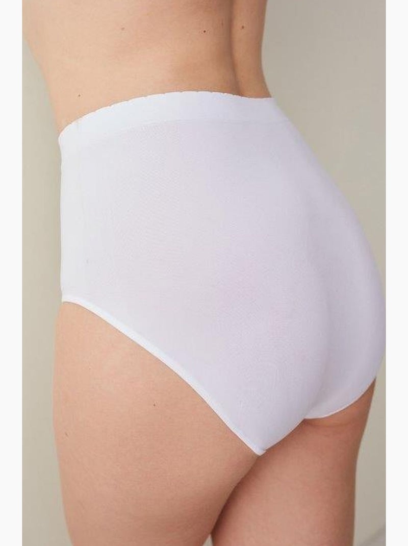 Basic slip met hoge taille penti Wit - Kiabi