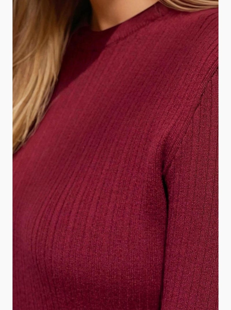 Basic sweater hiccup Bordeauxrood - Kiabi