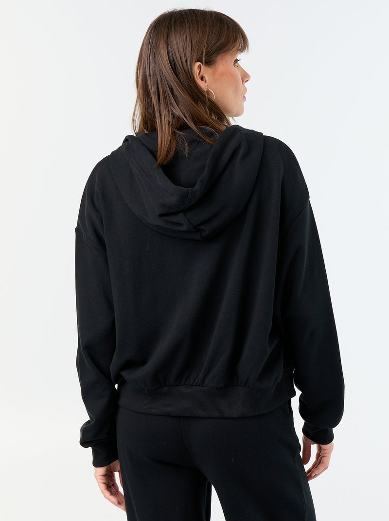 Basic sweater van lichte French Terry Zwart - Kiabi