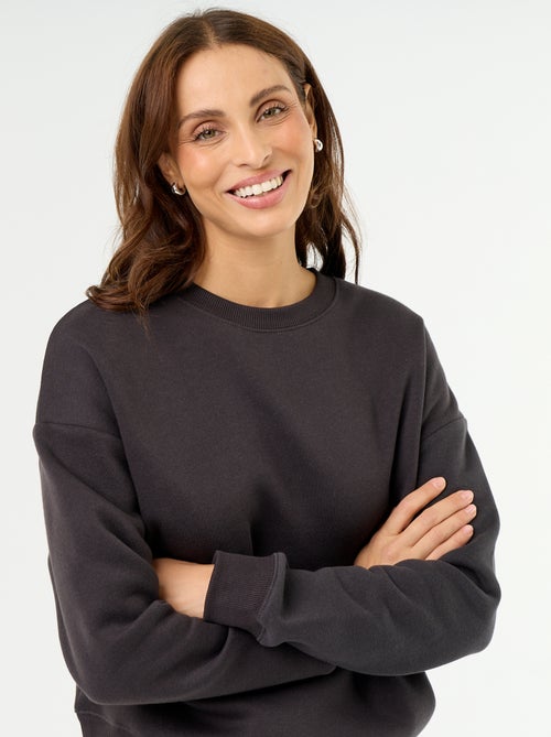 Basic sweater van molleton - Kiabi