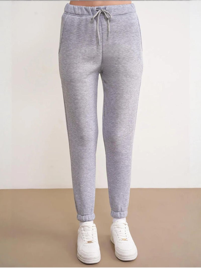 Basic sweatshirt- en jogger tweedelige set mixray Grijs - Kiabi