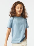 Basic T-shirt met korte mouw en ronde hals BLAUW - Kiabi