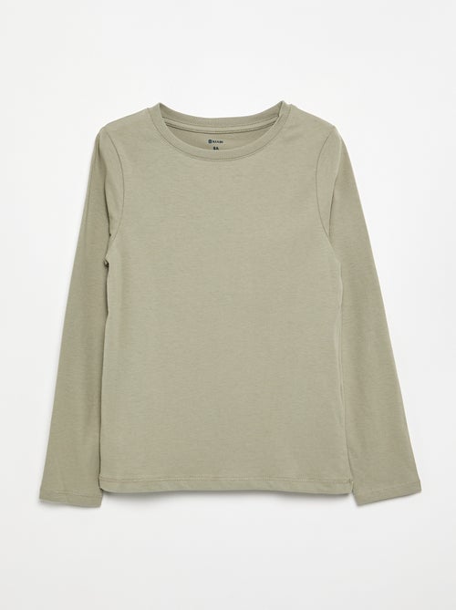 Basic T-shirt met lange mouw - Kiabi Basic T-shirt met lange mouw - Kiabi