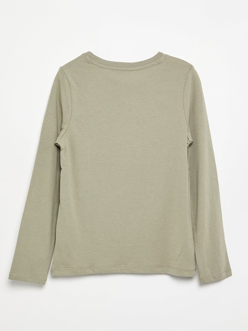 Basic T-shirt met lange mouw - Kiabi Basic T-shirt met lange mouw - Kiabi