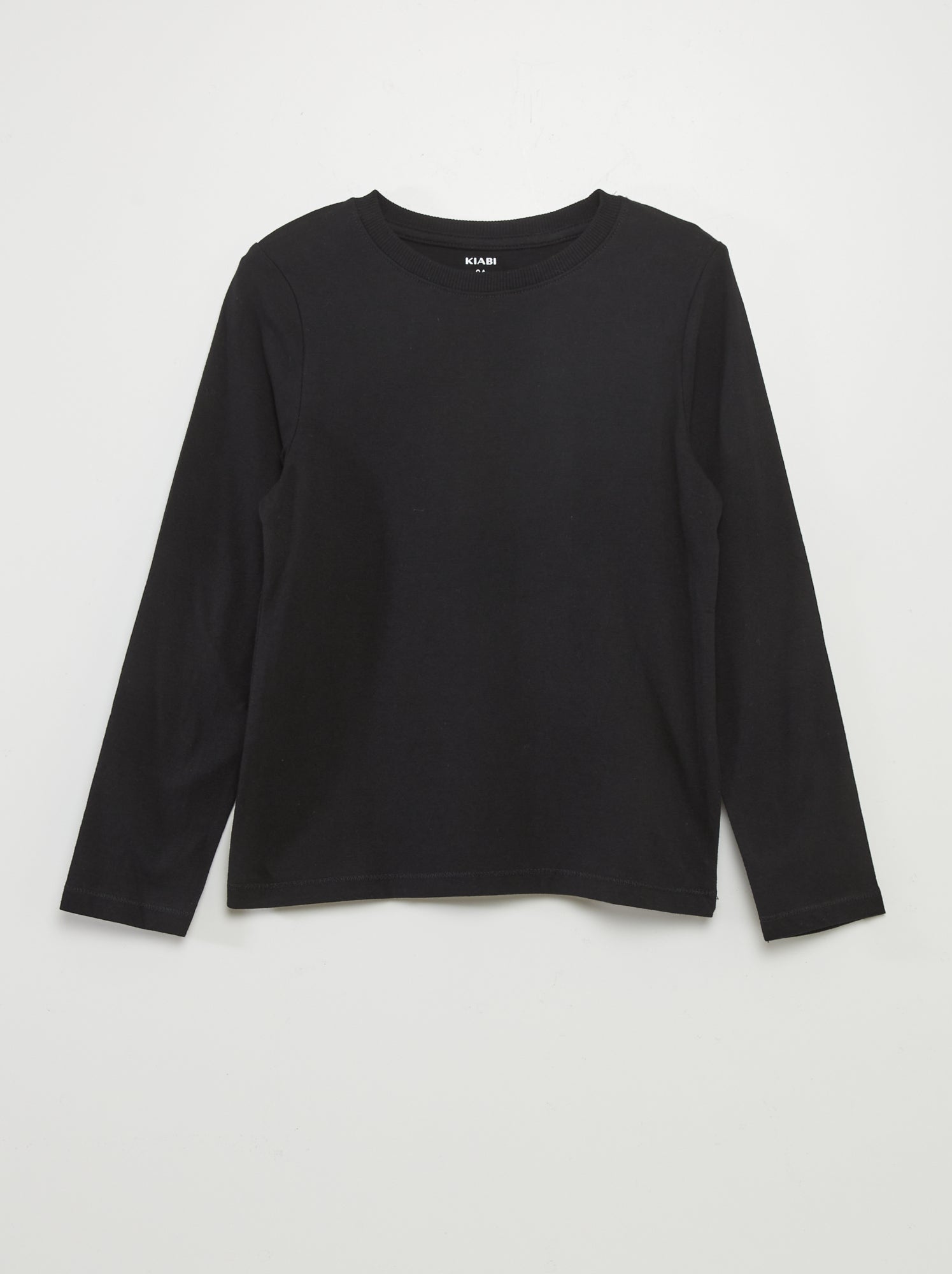 Zwart basic shirt lange mouw sale