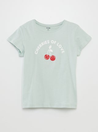 Basic T-shirt met print