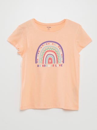 Basic T-shirt met print