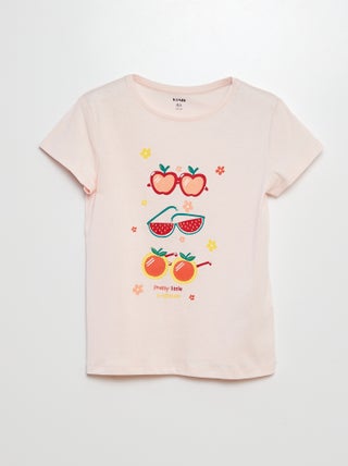 Basic T-shirt met print