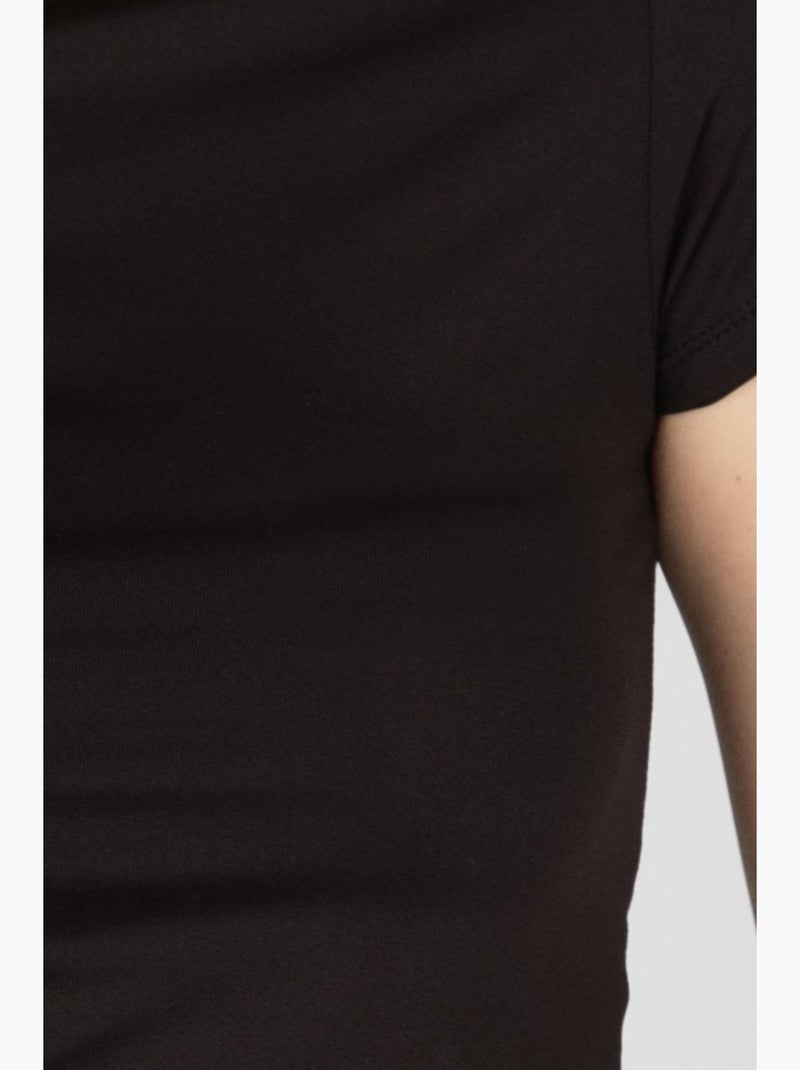 Basic t-shirt met ronde hals hiccup Zwart - Kiabi