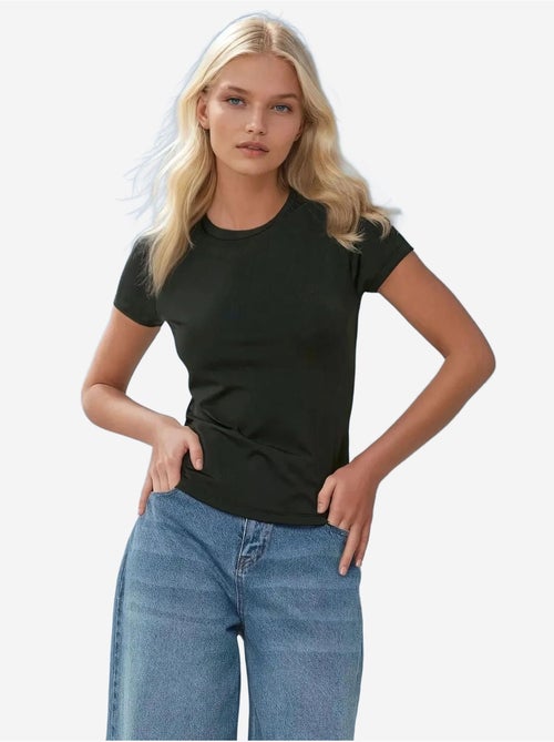 Basic t-shirt met ronde hals hiccup - Kiabi