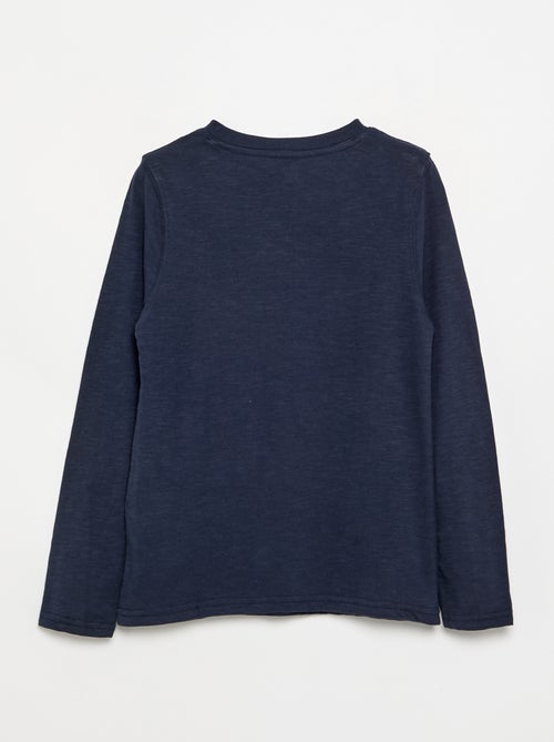 Basic T-shirt met Tunische kraag - Kiabi