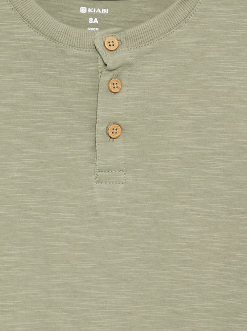 Basic T-shirt met Tunische kraag - Kiabi