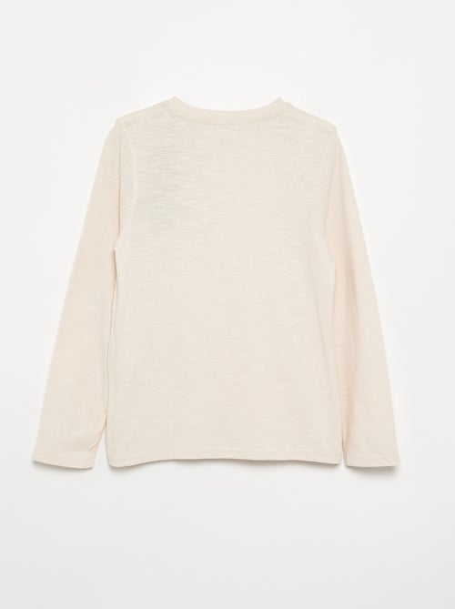 Basic T-shirt met Tunische kraag - Kiabi