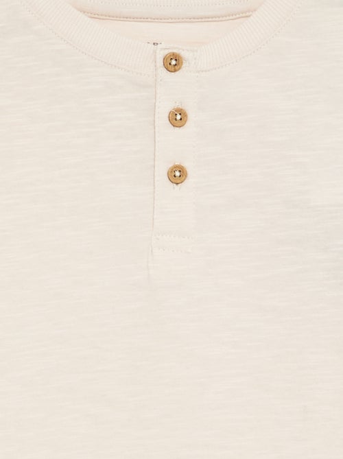 Basic T-shirt met Tunische kraag - Kiabi