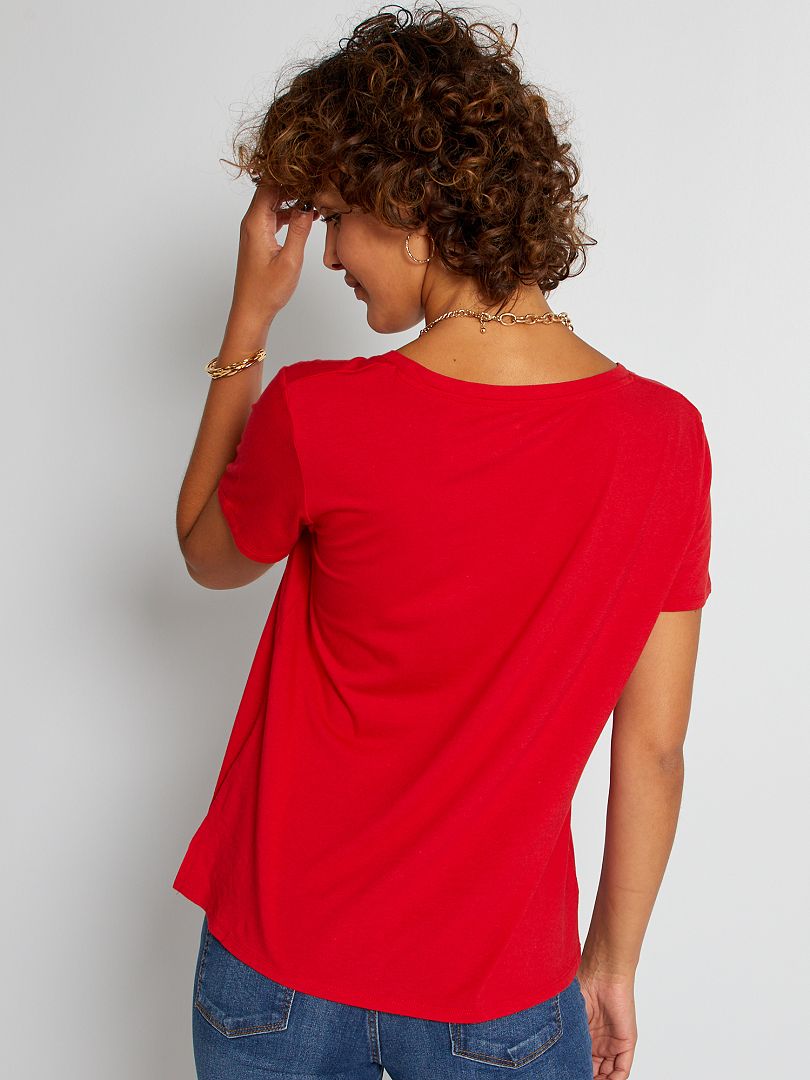 Tee shirt best sale rouge pas cher