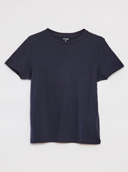 Basic T-shirt van effen jersey - Kiabi