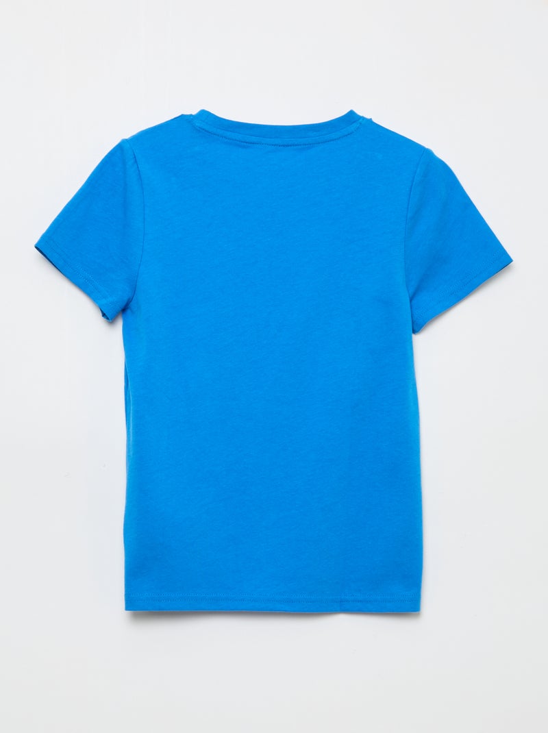 Basic T-shirt van effen jersey Blauw - Kiabi