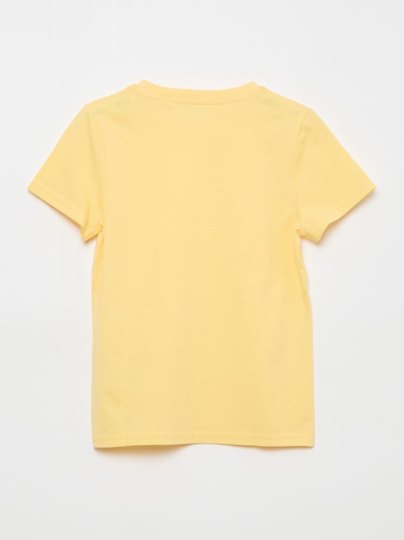 Basic T-shirt van effen jersey Geel - Kiabi