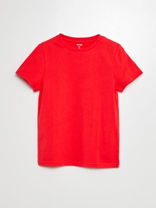 Basic T-shirt van effen jersey