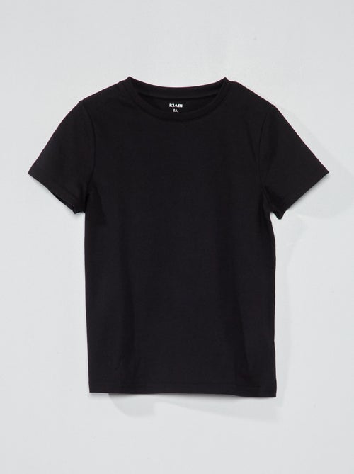 Basic T-shirt van effen jersey - Kiabi