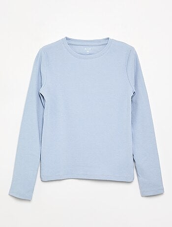 Basic T-shirt van ribstof