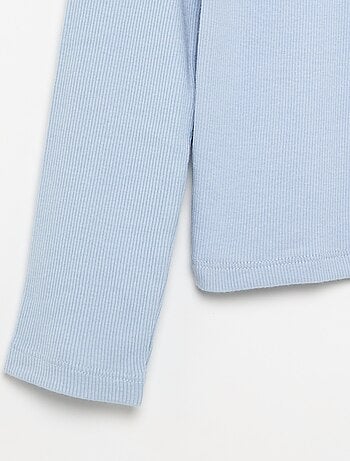 Basic T-shirt van ribstof