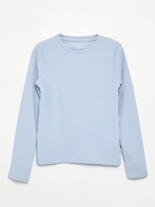 Basic T-shirt van ribstof - Kiabi Basic T-shirt van ribstof - Kiabi