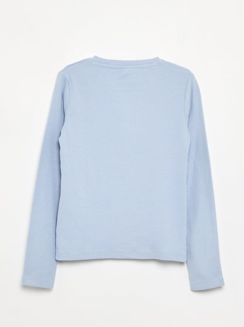 Basic T-shirt van ribstof - Kiabi Basic T-shirt van ribstof - Kiabi