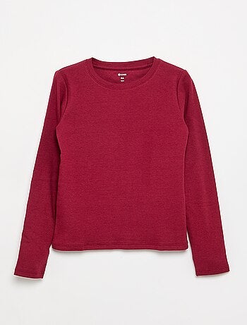 Basic T-shirt van ribstof