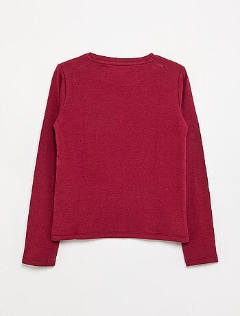 Basic T-shirt van ribstof