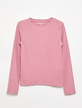 Basic T-shirt van ribstof