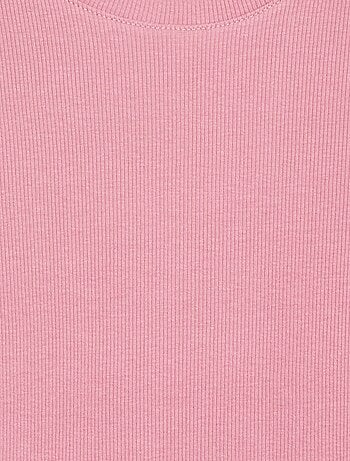 Basic T-shirt van ribstof