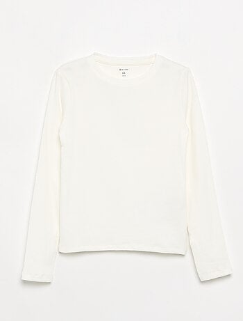 Basic T-shirt van ribstof