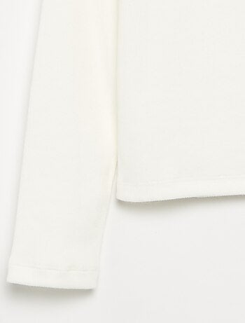 Basic T-shirt van ribstof