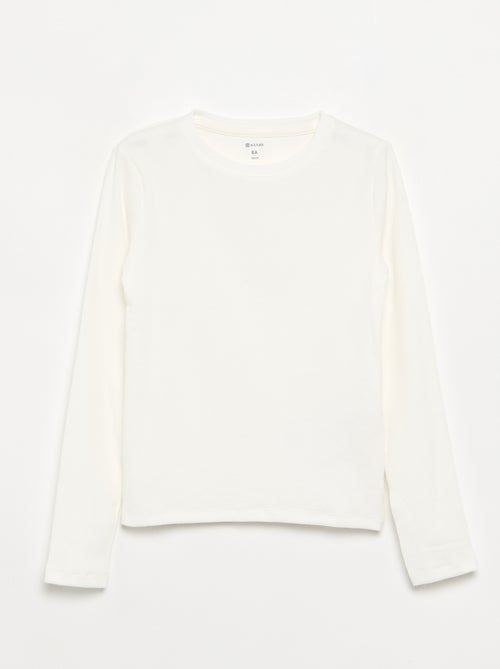 Basic T-shirt van ribstof - Kiabi Basic T-shirt van ribstof - Kiabi