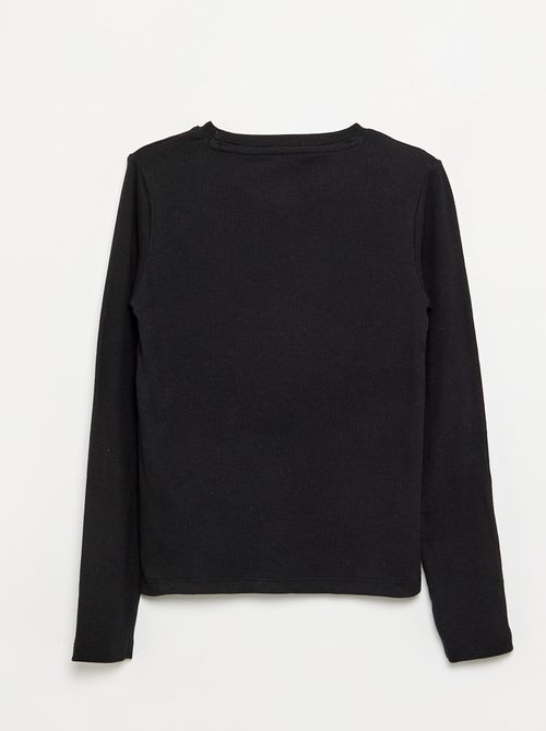 Basic T-shirt van ribstof - Kiabi Basic T-shirt van ribstof - Kiabi
