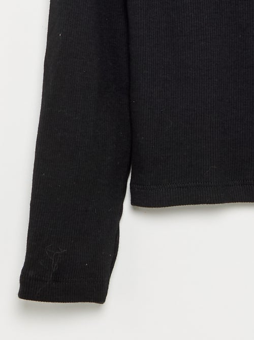 Basic T-shirt van ribstof - Kiabi Basic T-shirt van ribstof - Kiabi
