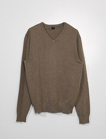 Basic trui van effen tricot