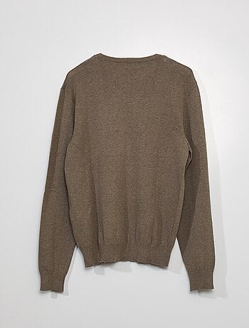 Basic trui van effen tricot