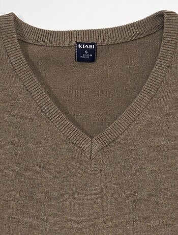 Basic trui van effen tricot