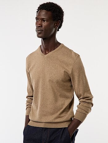 Basic trui van effen tricot