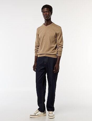 Basic trui van effen tricot