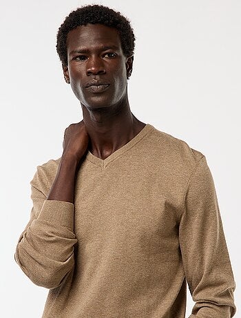 Basic trui van effen tricot