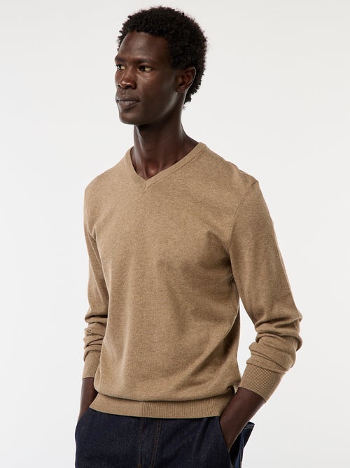 Basic trui van effen tricot - Kiabi