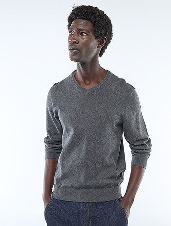 Basic trui van effen tricot